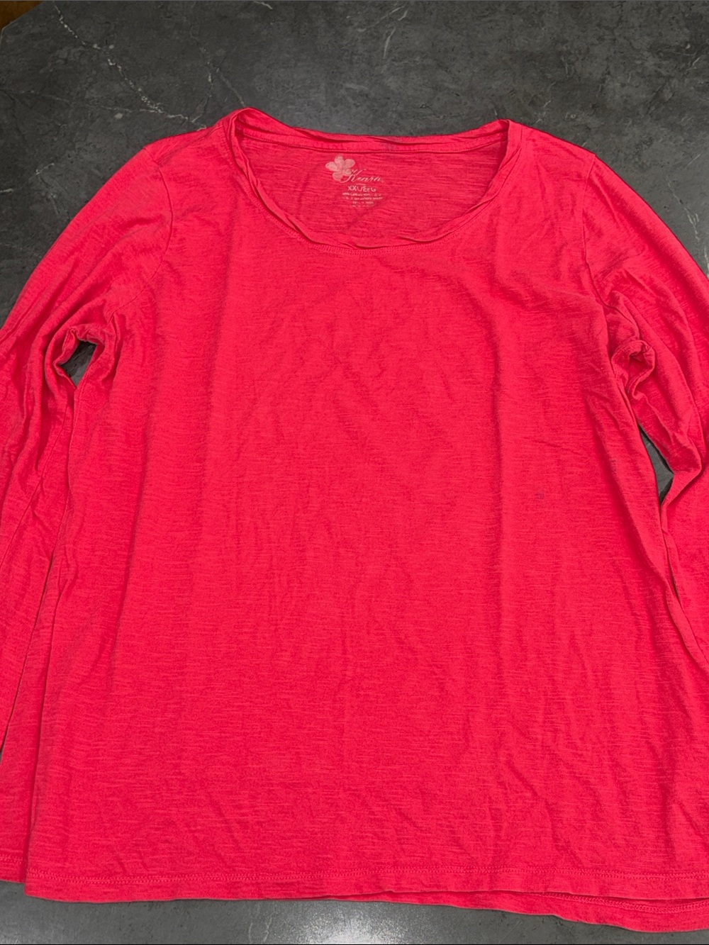 Kiara Bright Pink Long-Sleeve Scoop Neck Tee